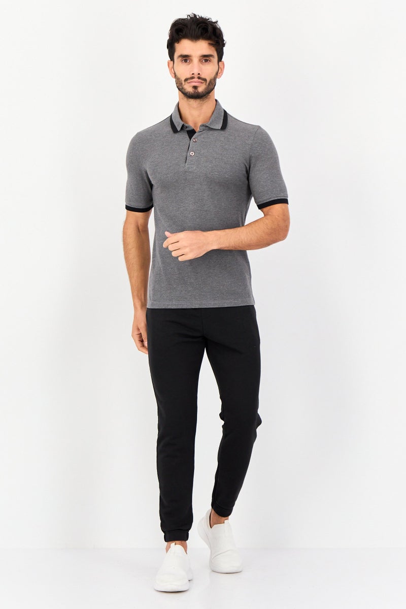 PUMA Men Sportswear  Fit Heather Short Sleeves Outdoor Polo Shirt, Heather Grey - Image 2